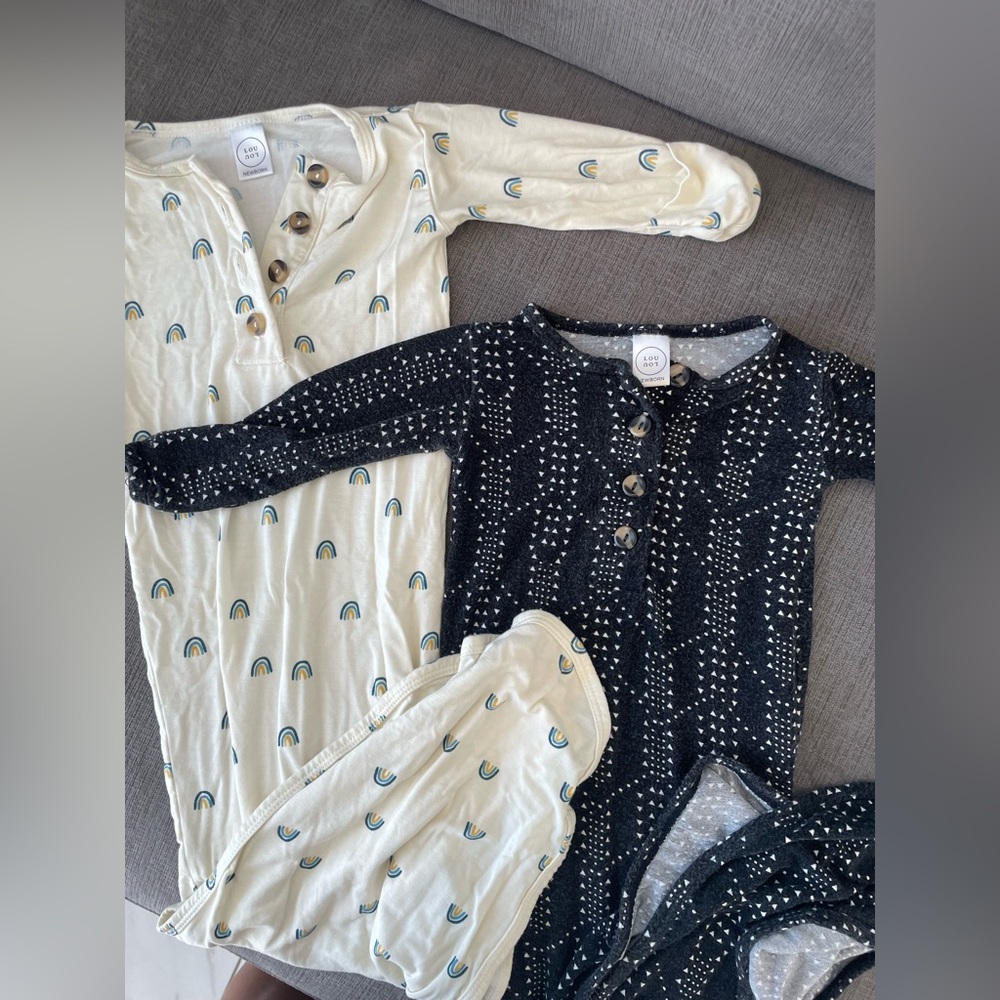 Lou Lou and company newborn knotted gown